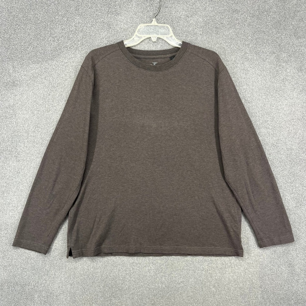 Raffi‎ T-Shirt Mens XL Brown 100% Cotton Crew Neck Heathered Minimalist